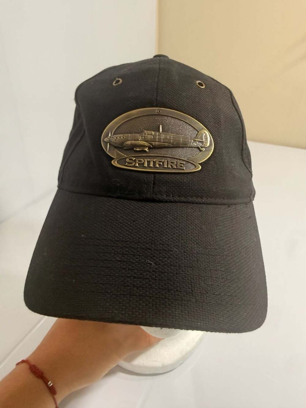 Spitfire Airplane Cap with Brass Emblems